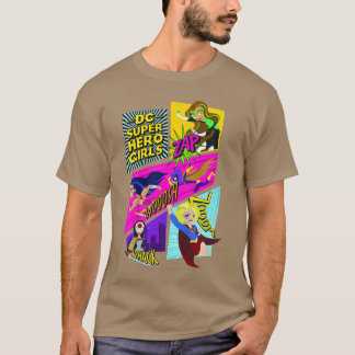 DCコミックス スーパーヒロイン ガールズ コミックパネル ヴィンテージ Tシャツ