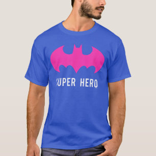 DCコミックス バットマン スーパーヒーロー ネオンピンク バットシンボル ロゴ Tシャツ