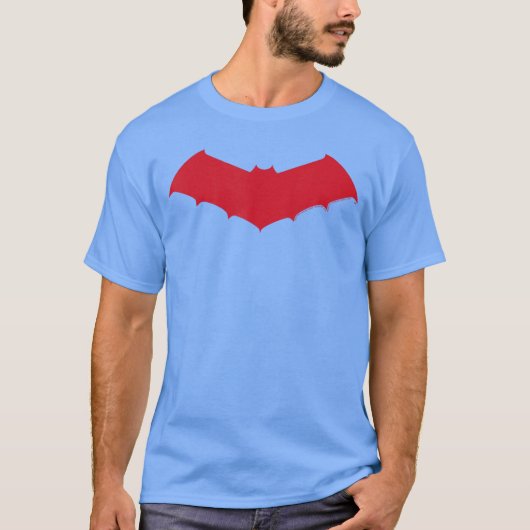 DCコミックス バットマン 赤い胸のロゴ Tシャツ (正面)