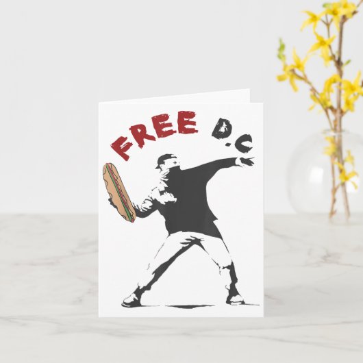 Dcザサンドイッチガイ無料DcワシントンDcサンドイッチ カード (黄色い花)