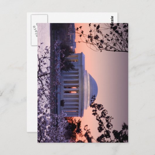 DCジェファーソン記念碑の上の日の出 ポストカード (正面/裏面)