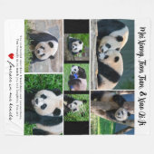 DCジャイアントパンダ「私たちのハート」毛布 フリースブランケット (正面(横))