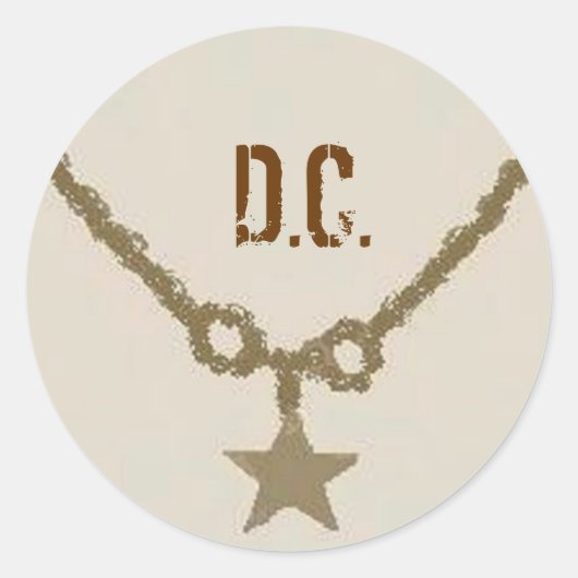 DCステッカー ラウンドシール (正面)