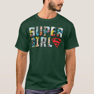 DCスーパーガールロゴコミックストリップ Tシャツ