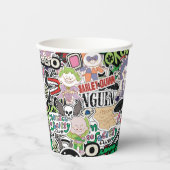 DCスーパーヴィランズ カートゥーンパターン 紙コップ (正面)