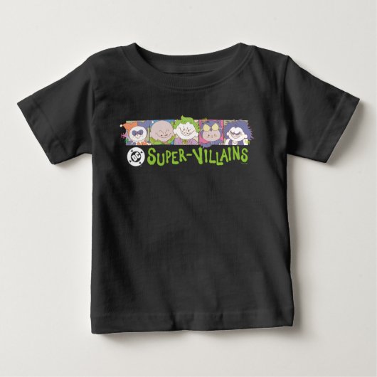 DCスーパーヴィラン カートゥーン ラインナップ ベビーTシャツ (正面)