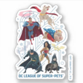 DCトリニティヒーローすごい&ペット シール (正面)