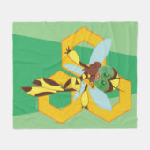 DCヒーロすごいガールズのまわりに フリースブランケット (正面(横))