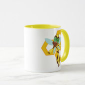 DCヒーロすごいガールズのまわりに マグカップ (正面右)