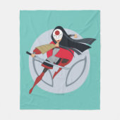 DCヒーロすごいガールズカタナ フリースブランケット (正面)