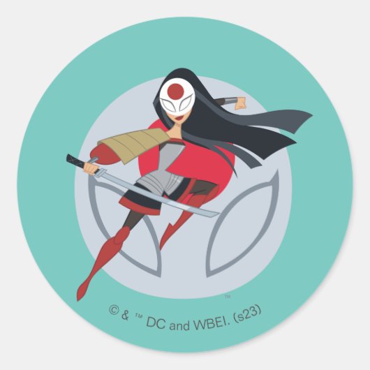 DCヒーロすごいガールズカタナ ラウンドシール (正面)