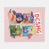 DCヒーロすごいガールズカルテット フリースブランケット (正面(横))