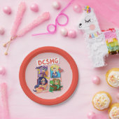 DCヒーロすごいガールズカルテット ペーパープレート (パーティー)