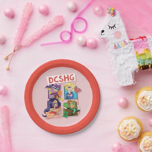 DCヒーロすごいガールズカルテット ペーパープレート (パーティー)
