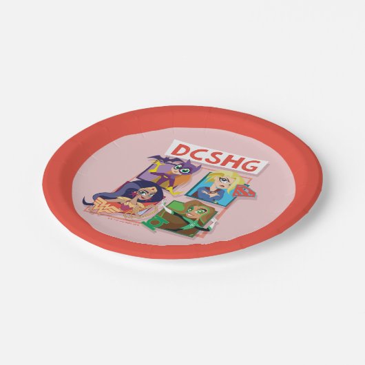 DCヒーロすごいガールズカルテット ペーパープレート (アングル)