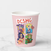 DCヒーロすごいガールズカルテット 紙コップ (正面)