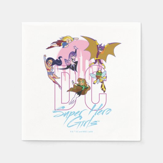 DCヒーロすごいガールズスカイライン スタンダードカクテルナプキン (正面)