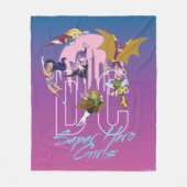 DCヒーロすごいガールズスカイライン フリースブランケット (正面)