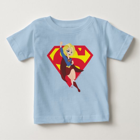 DCヒーロすごいガールズスーパーガール ベビーTシャツ (正面)