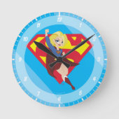 DCヒーロすごいガールズスーパーガール ラウンド壁時計 (正面)
