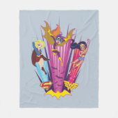 DCヒーロすごいガールズトリオ フリースブランケット (正面)