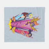 DCヒーロすごいガールズトリオ フリースブランケット (正面(横))