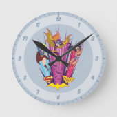 DCヒーロすごいガールズトリオ ラウンド壁時計 (正面)