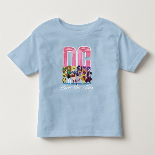 DCヒーロすごいガールズラインアップ トドラーTシャツ (正面)