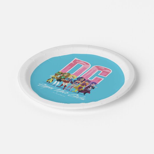 DCヒーロすごいガールズラインアップ ペーパープレート (アングル)