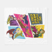 DCヒーローすごいガールズアクションパネル フリースブランケット (正面(横))