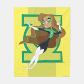 DCヒーローすごいガールズグリーンランタン フリースブランケット (正面)