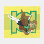 DCヒーローすごいガールズグリーンランタン フリースブランケット (正面(横))