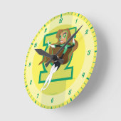 DCヒーローすごいガールズグリーンランタン ラウンド壁時計 (傾斜)