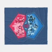 DCヒーローすごいガールズチームワーク戦 フリースブランケット (正面(横))