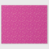 DCヒーローすごいガールズピンクのアイコンパターン ラッピングペーパー (フラット)