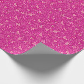 DCヒーローすごいガールズピンクのアイコンパターン ラッピングペーパー (角)