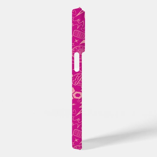 DCヒーローすごいガールズピンクのアイコンパターン Case-Mate iPhoneケース (裏面 / 右)