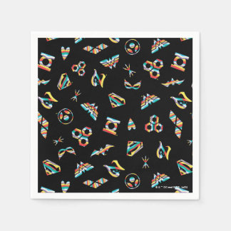 DCヒーローすごいガールズレインボーアイコンパターン スタンダードカクテルナプキン