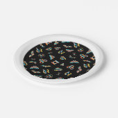 DCヒーローすごいガールズレインボーアイコンパターン ペーパープレート (アングル)