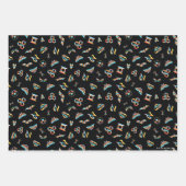 DCヒーローすごいガールズレインボーアイコンパターン ラッピングペーパーシート (正面)