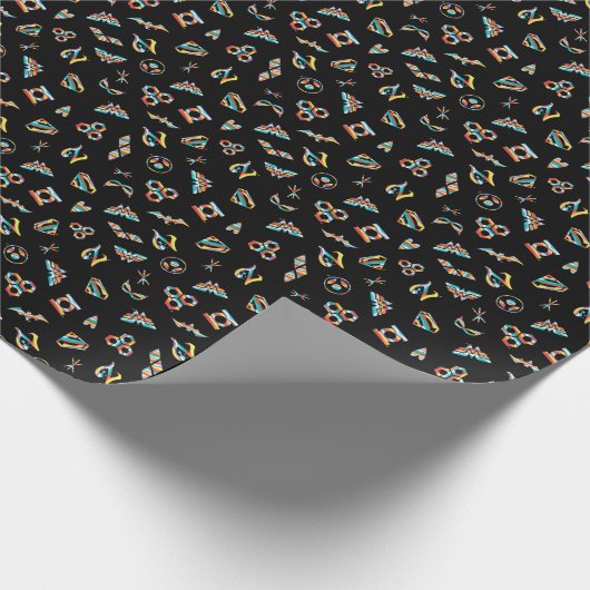 DCヒーローすごいガールズレインボーアイコンパターン ラッピングペーパー (角)