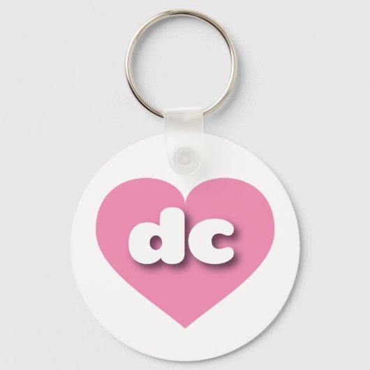 dcピンクハート- dc大好き キーホルダー (正面)
