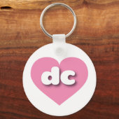 dcピンクハート- dc大好き キーホルダー (正面)