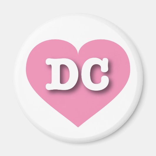 DCピンクハート- I love DC マグネット (正面)