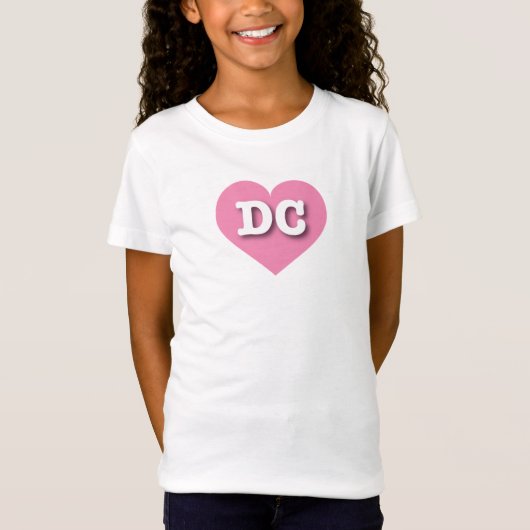 DCピンクハート- I love DC Tシャツ (正面)