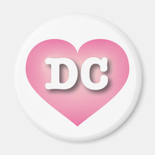 DCピンクフェードハート- I love DC マグネット