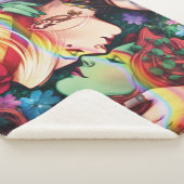 DCプライドハーレークイン&ポイズンアイビー漫画カバー シェルパブランケット (3/4)