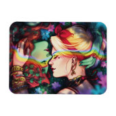 DCプライドハーレークイン&ポイズンアイビー漫画カバー マグネット (横)