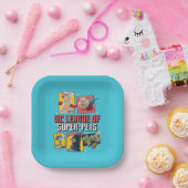 DCペットすごい連盟キャラクターパネル ペーパープレート (パーティー)