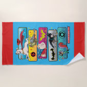 DCペットすごい連盟パネル ビーチタオル (正面)